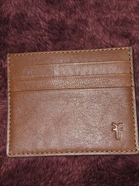 Frye Mens Cognac Leather Card Holder EUC